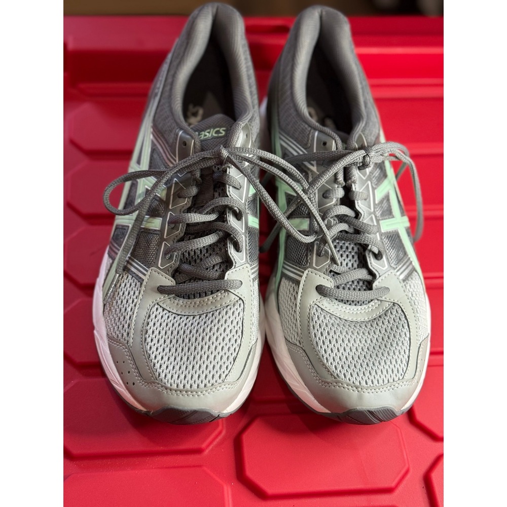 Asics Gel-Contend 4 Womens Running Shoes Grey Mint Green  Size 11 Athletic Y2K